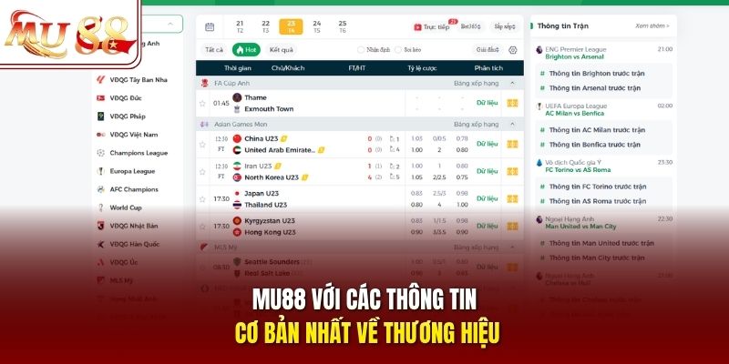 Mu88 với các thông tin cơ bản nhất về thương hiệu